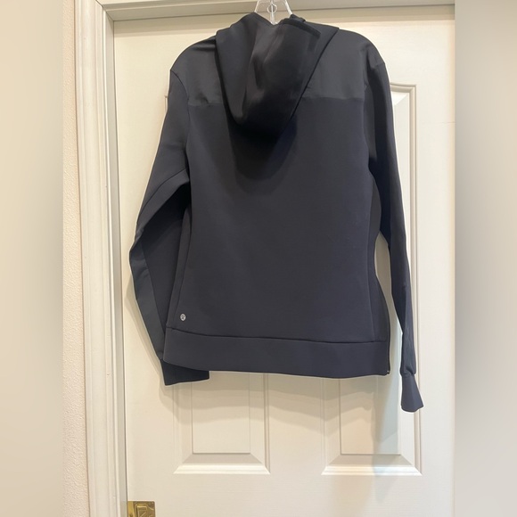 Lululemon Athletica Men's Black Scuba and Nylon Pullover Hoodie Medium, VGUC - Picture 2 of 10